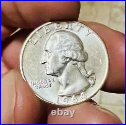 1964-D Washington Silver Quarters ROLL OF 40 Coins 25C BU-UNC