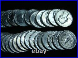 1964-D Washington Silver Quarters Uncirculated Roll Of 40