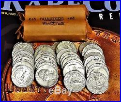 1964 P&D Washington Quarter 25c Roll 40 Quarters 9 Rolls Available