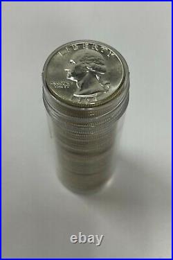 1964 P & D Washington Silver Quarter Roll of 40 Brilliant Uncirculated