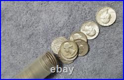 1964-P Washington Quarters 40 Coin roll Circulated 90% Silver