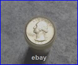 1964-P Washington Quarters 40 Coin roll Circulated 90% Silver