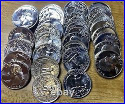 1964 Proof Washington Quarter 25c Roll (40 Coins) 90% Silver Carat Coin