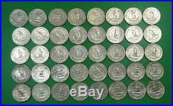 1964 Roll (40) Of Washington Silver Quarters