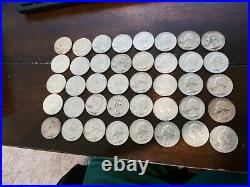 1964 Silver Washington Quarters Roll of 40 $10 Face Value 90% Silver