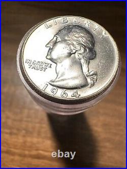 1964 Washington D. 90% Silver Quarters, 1 Roll. Be Serious