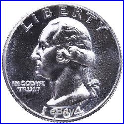 1964 Washington Quarter Roll 90% Silver Gem Proof 40 US Coins