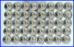 1964 Washington Quarter Roll Ch Bu 40 Coins