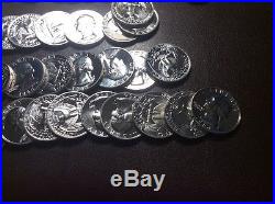 1964 Washington Quarter Silver Dollar Roll PROOF (40)