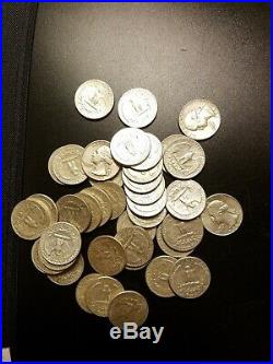 1964 Washington Quarters Roll of 40 coins Some are B/U