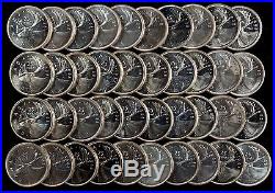 1965 Canada Quarter 25c Bu / Proof Like Uncirc 80% Silver Full Roll 40 Coins