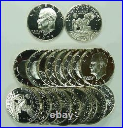 1973-S Eisenhower One Dollar 40% Silver Roll PROOF 20 US Coins