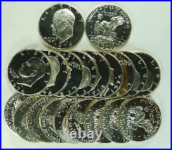 1974-S Eisenhower One Dollar PROOF 40% Silver Roll 20 US Coins