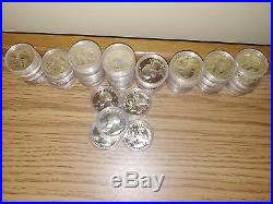 1976 SILVER PROOF bicentennial quarter roll in individual protectors. (40 coins)