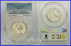 1976 S Silver Washington Quarter PCGS MS67 10 Coin Set Shipped in PCGS Box