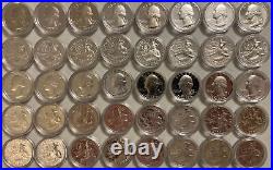 1976 S Silver Washington Quarters Proof 40% SILVER Roll of 40 Coins In Capsules