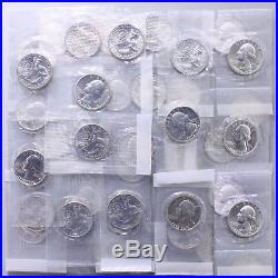 1976 S Washington Quarter 40% Silver Bicentennial Mint Cello BU Roll 40 US Coin