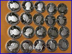 1992-2019 S Silver Quarters Gem Proof Assorted Roll (40 Coins) Nice But Toned