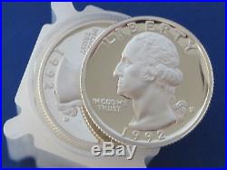 1992-S Washington Silver Quarter DCAM Gem Proof Roll Of 40 Coins