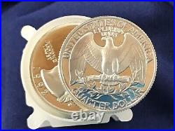 1992-S Washington Silver Quarter DCAM Gem Proof Roll Of 40 Coins E0647