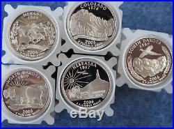 1999-2008-S Statehood Quarter Gem DCAM Silver Proof Roll Set of 50 Rolls of 40