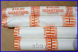 1999 P & D State Quarter Original Bank Wrap Roll Set 10 Obw Rolls De Pa Nj Ga Ct