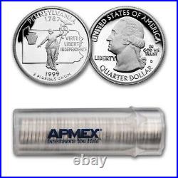 1999-S Pennsylvania State Quarter Gem Proof Roll (Silver)