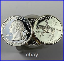 1999 S Silver Proof State Quarter Full Roll $10 Face Value No Georgia
