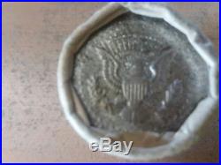 (1) 1964-P KENNEDY OBW ROLL & (1) ROLL CIRCULATED SILVER QUARTERS, 90% Silver
