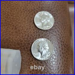 1 ROLL OF 1964 and 1 ROLL 1962/63 WASHINGTON QUARTERS AU BU $20 FACE