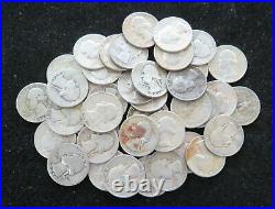 1 Roll $10 Face Value (40 Coins) Washington Quarter 90% Silver Item# 3983