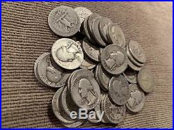 1 Roll (40) 1943-S D P Washington Quarters 90% silver Key Date G-VG