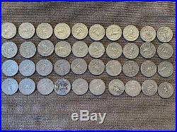 1 Roll 40 1963 P/D Washington Quarters Roll of 90% Silver Coin some Some BU