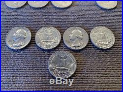 1 Roll 40 1963 P/D Washington Quarters Roll of 90% Silver Coin some Some BU