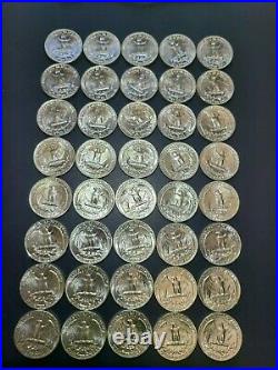 1 Roll (40) 1964 BU Washington Quarters 90% Silver UnCirculated (SILVER ROLL)$10
