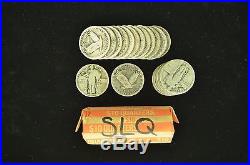 1 Roll (40) Coins $10 Face Value Mixed Standing Liberty Silver Quarters (SLQz)