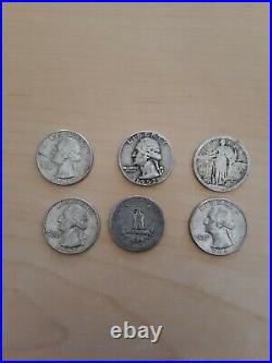 1 Roll 40 Washington Silver Quarters pre 1965, 90% Silver