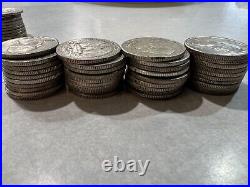 1 Roll Of 1940's Silver Washington Quarters