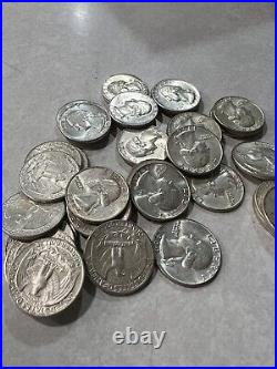 1 Roll Of 1964 Washington Silver Quarters 40 Quarters