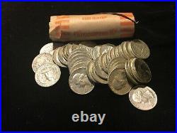 (1) roll Washington Quarters / 90% silver / 10 rolls available