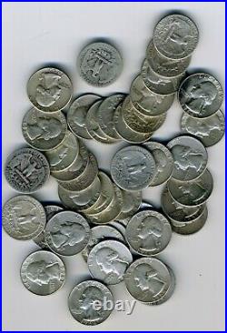 1 roll of 40 $10 face 90% Silver Washington quarters full dates