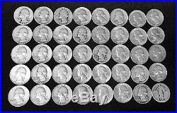 1 roll of 40 silver Quarters. 90% Silver H (one quarter is extremely vintage)