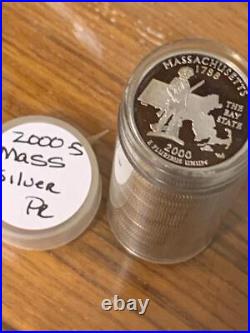 2000-S $10 Roll Massachusetts 90% Silver Proof Quarters SKU# 33454