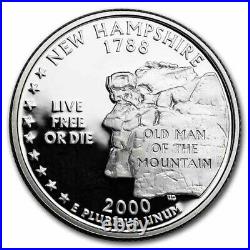 2000-S New Hampshire Statehood Quarter 40-Coin Roll Prf (Silver) SKU#40858