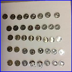 2004 Roll U. S. Silver Proof Quarters, 40 Total, $10 Face Value, 5 States