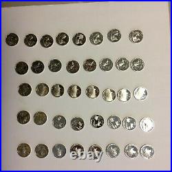2004 Roll U. S. Silver Proof Quarters, 40 Total, $10 Face Value 5 states, 8 each