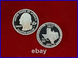 2004 S 90% Silver Texas Proof DCAM State Quarters Roll (40 Coins in Tube)