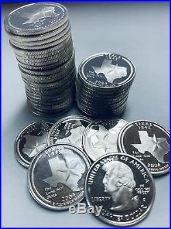 2004-S Texas Roll of 40 State Washington Quarters Silver Proof