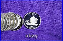 2005 Full Roll silver proof quarter rolls Kansas State Quarters