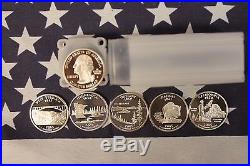 2005 S Silver Proof Quarter Roll 40 coins 5 different 8 of each 25c